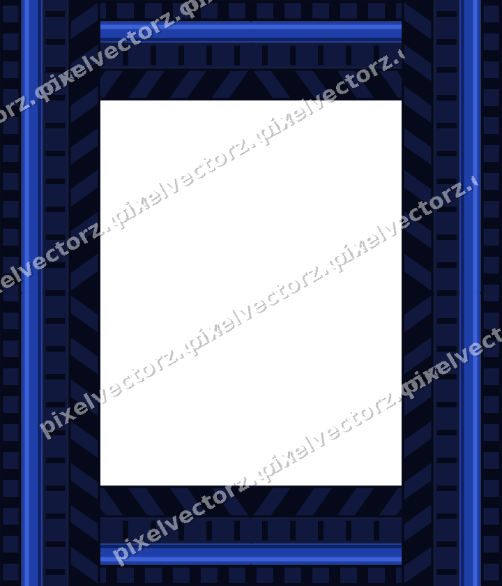 Decorative picture frame border in amber and blue with dentil