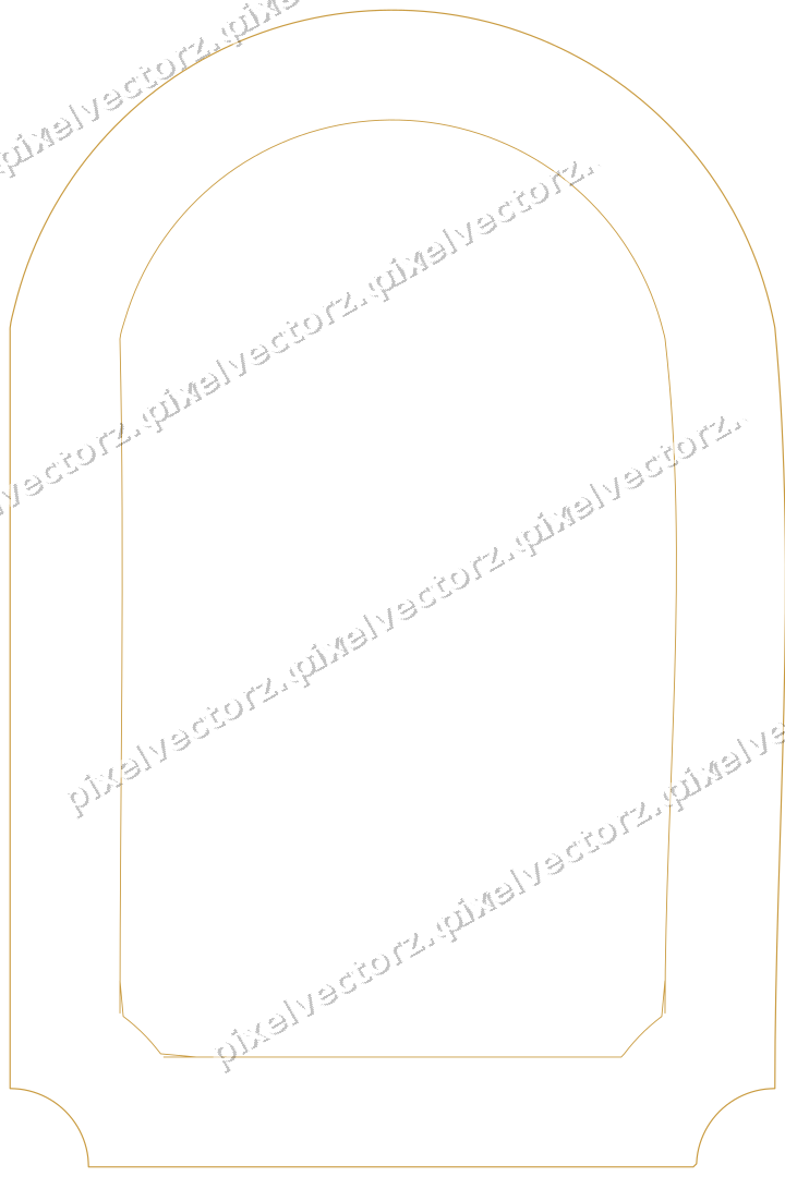 Decorative line art frame in dark pink and amber with label plaque