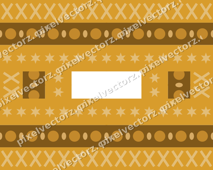 Decorative picture frame border in amber and dark teal with cross band