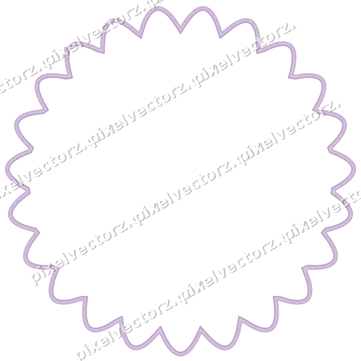 Decorative line art frame in purple and blue with oval