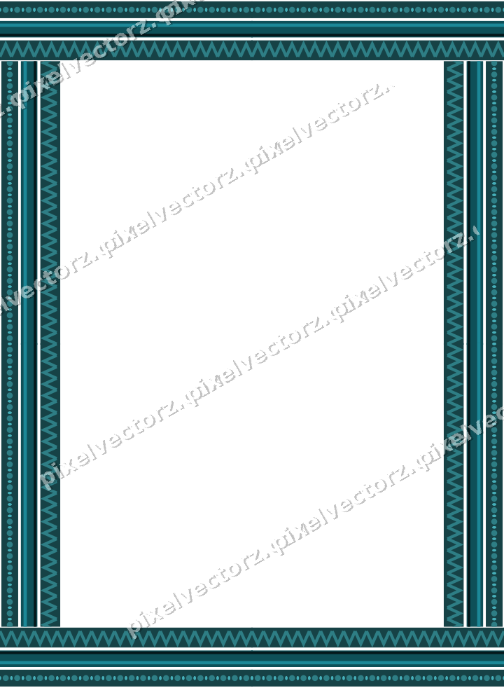 Decorative picture frame border in dark teal with bead and reel