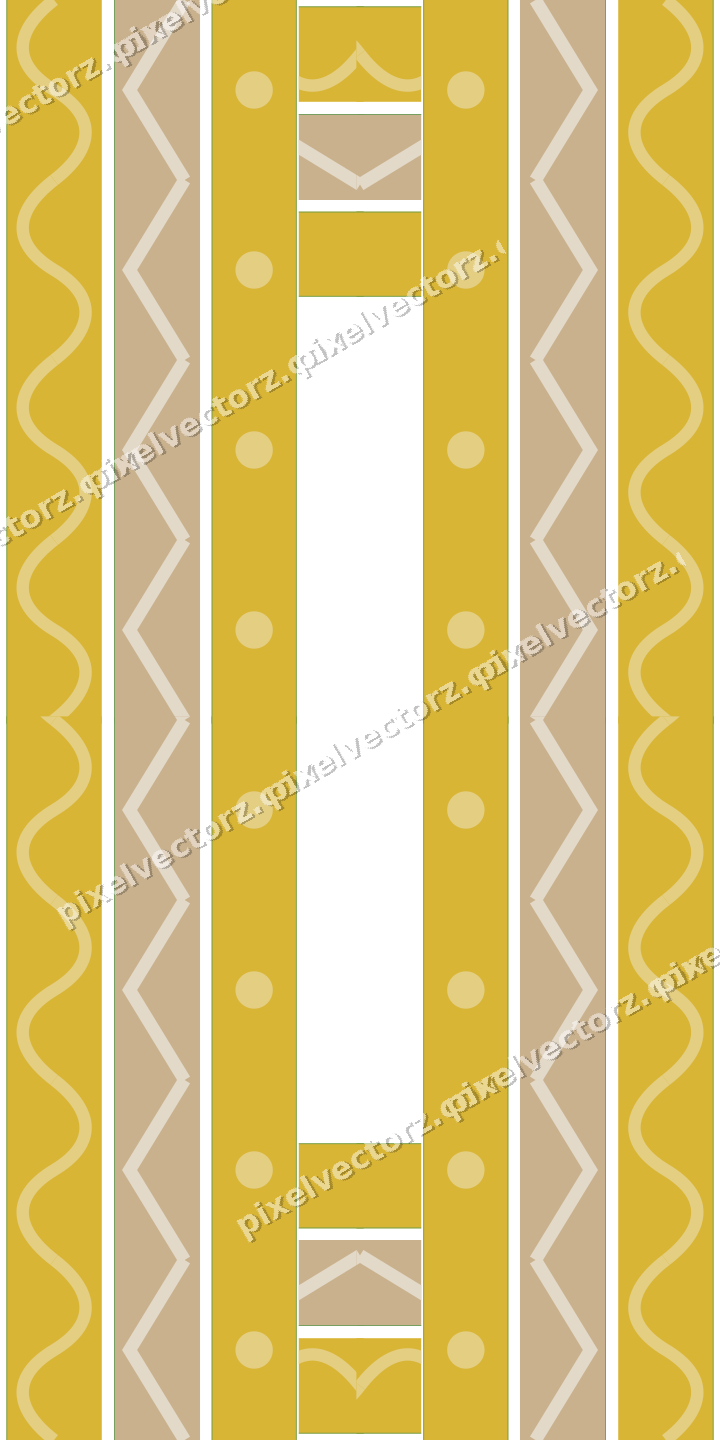 Decorative picture frame border in lime and yellow with zigzag