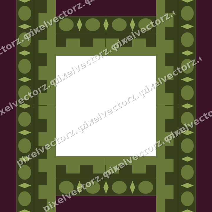 Decorative picture frame border in lime and pink with egg and dart