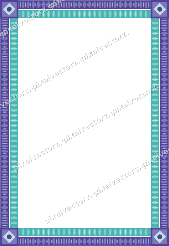Decorative picture frame border in blue and cyan with egg and dart