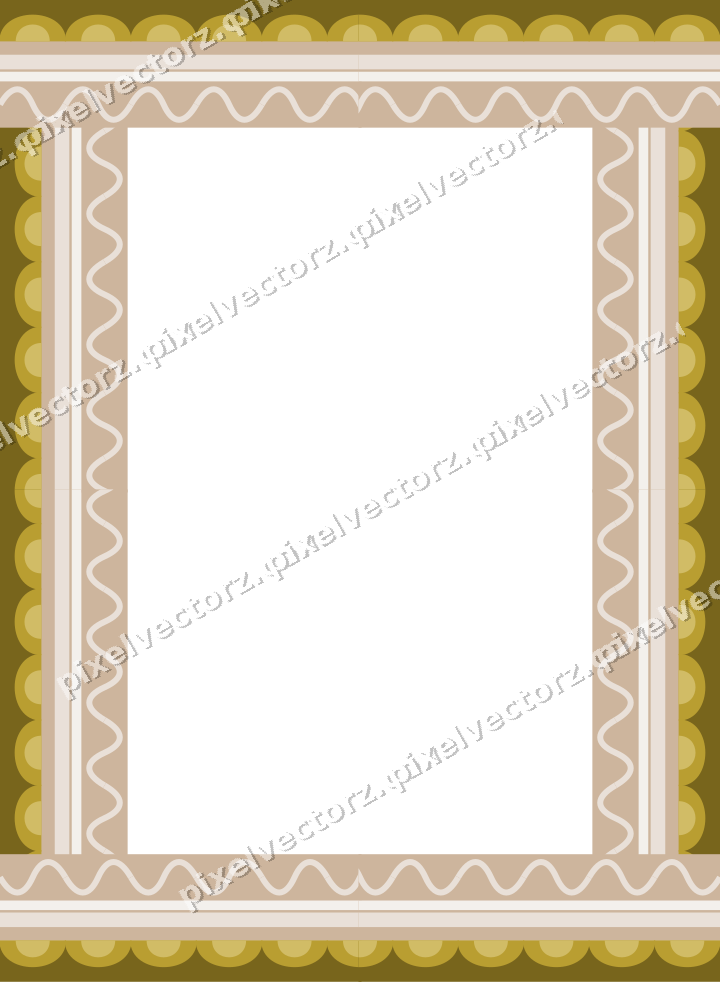 Decorative picture frame border in amber with scale band