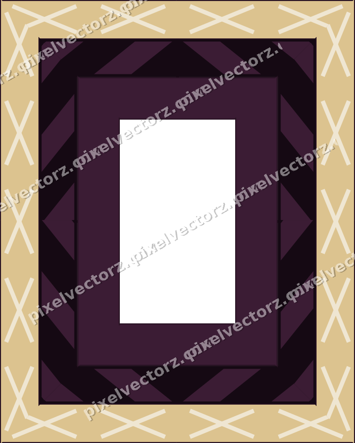 Decorative picture frame border in dark magenta with diagonal band