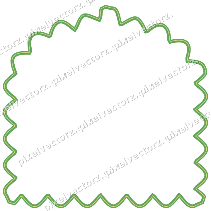 Decorative line art frame in lime and yellow with label plaque