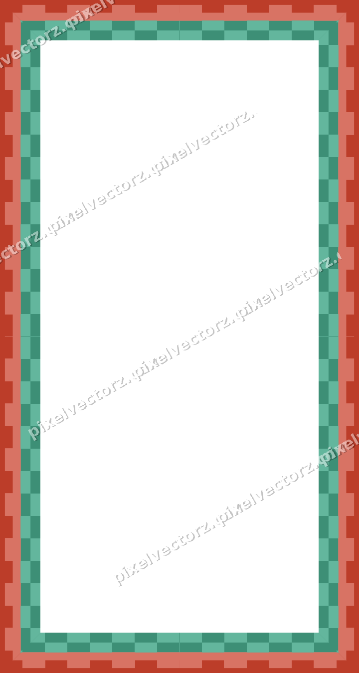 Decorative picture frame border in amber and green with step band