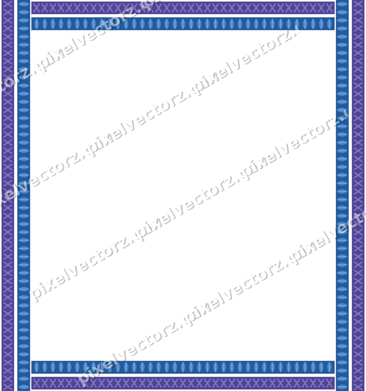 Decorative picture frame border in blue and cyan with leaf moulding