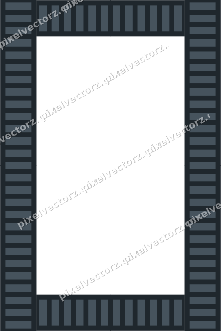 Decorative picture frame border in blue and orange with dentil