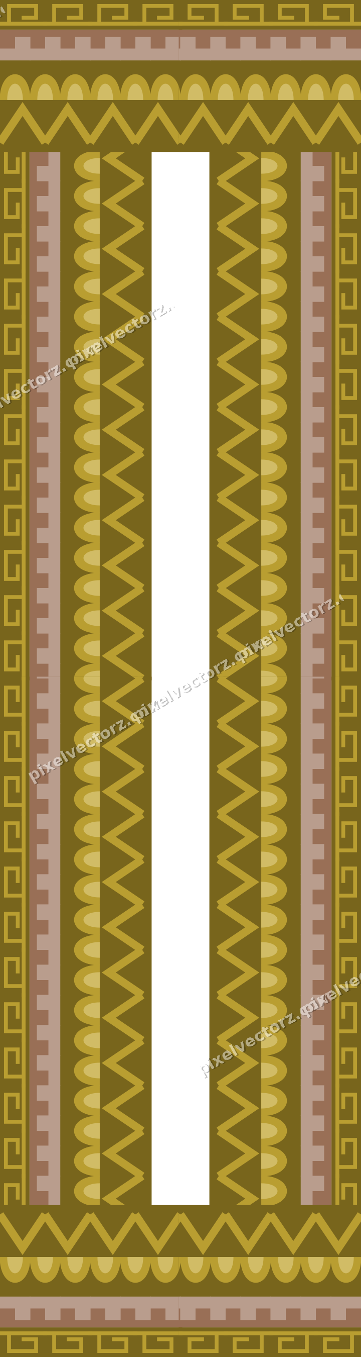 Decorative picture frame border in amber with step band