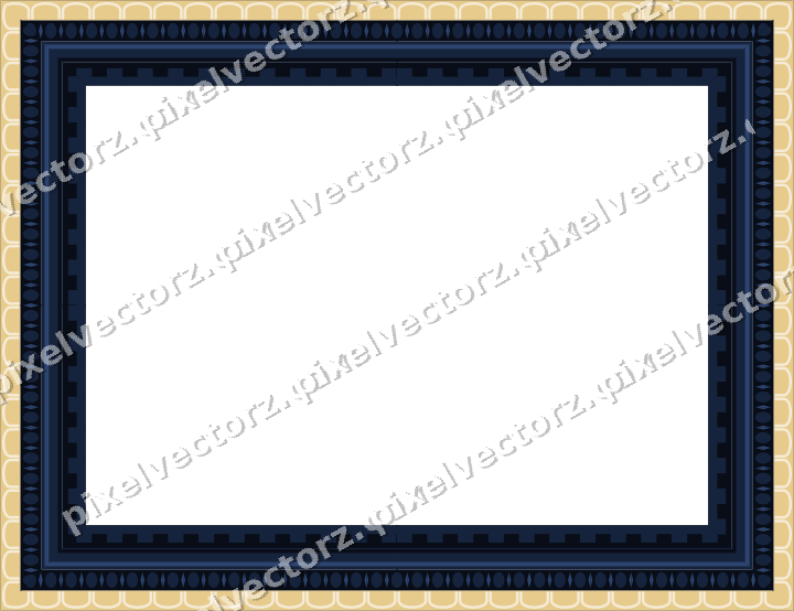 Decorative picture frame border in dark blue with egg and dart