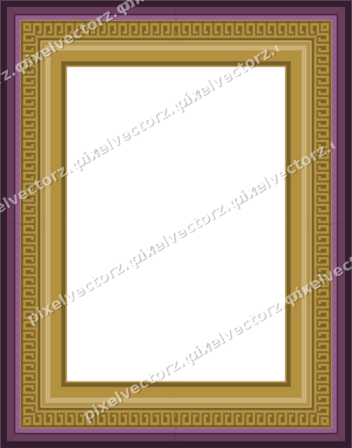 Decorative picture frame border in dark magenta with greek key