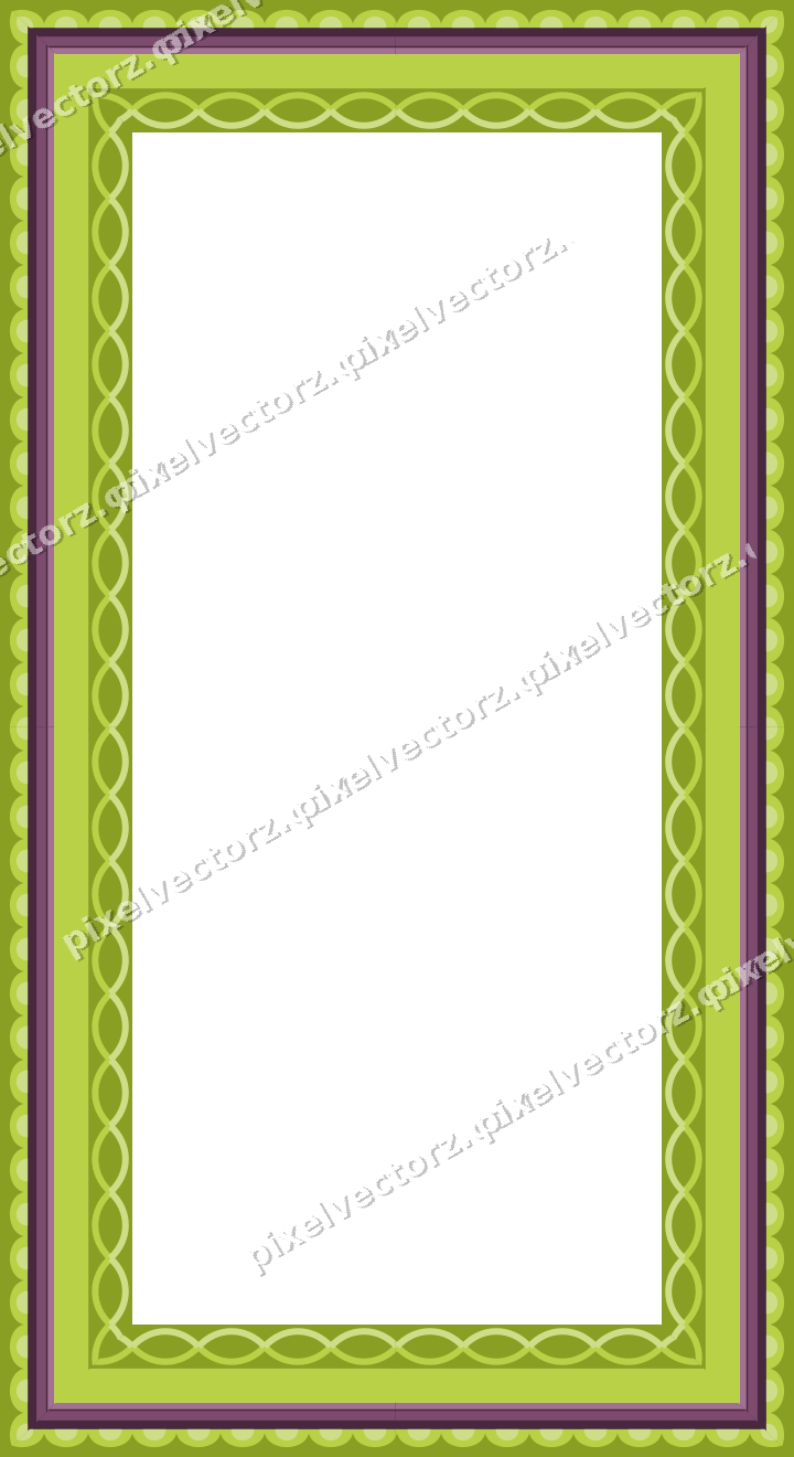 Decorative picture frame border in dark magenta with scale band