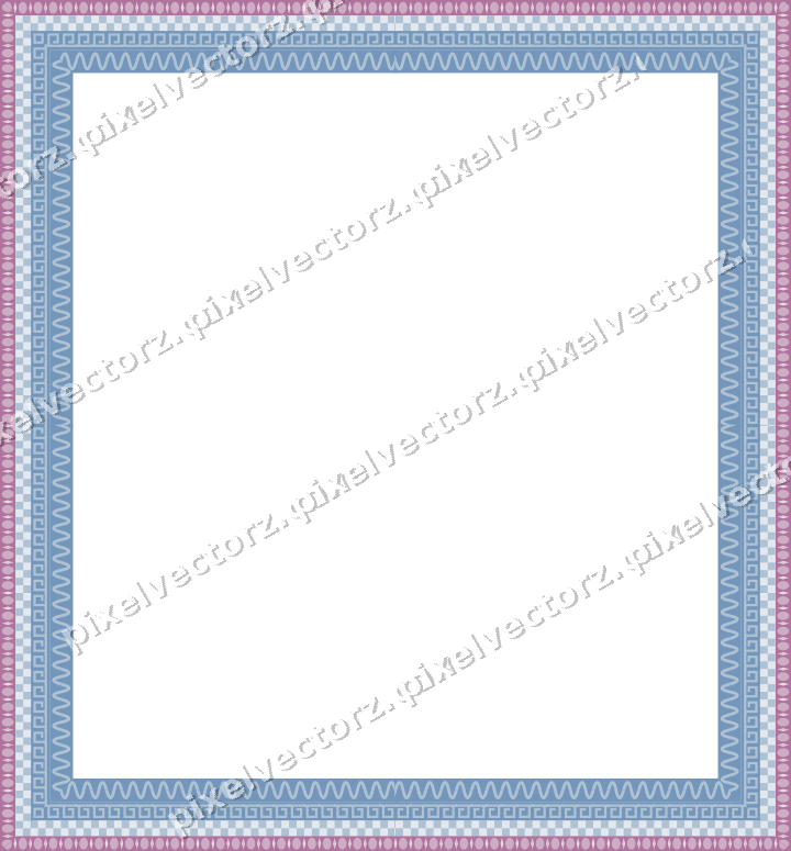 Decorative picture frame border in purple and blue with egg and dart