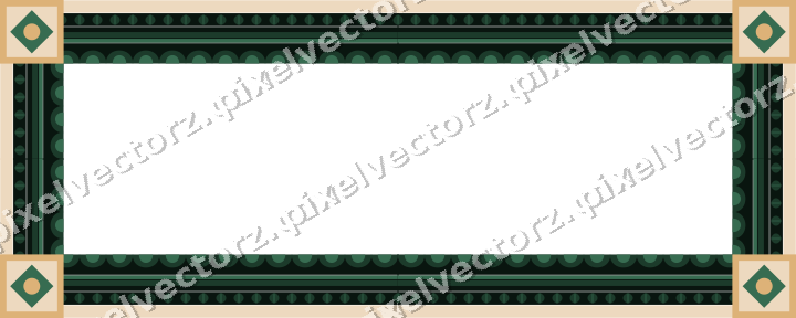Decorative picture frame border in dark green with leaf moulding