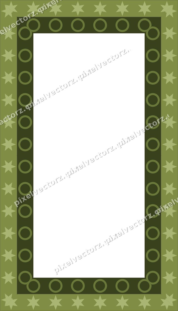 Decorative picture frame border in lime and pink with star band