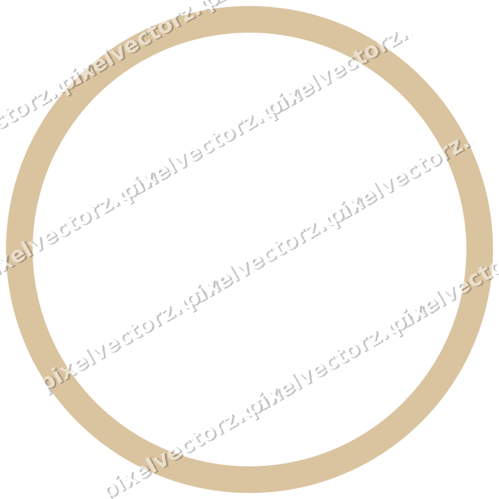 Decorative line art frame in amber and pale orange with oval