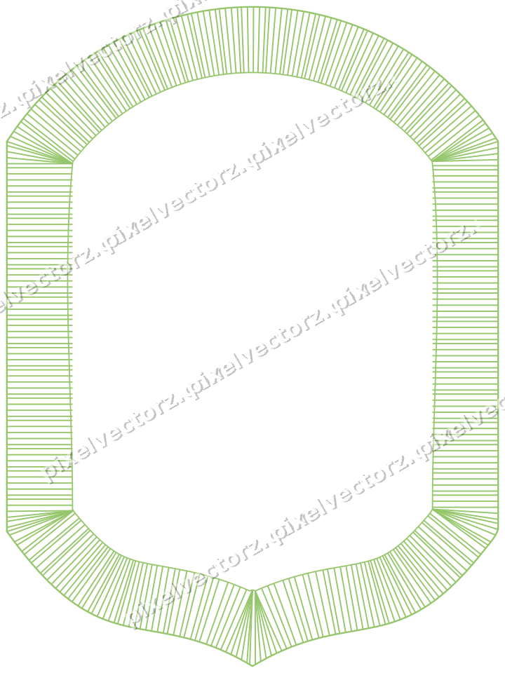 Decorative line art frame in lime and yellow with label plaque
