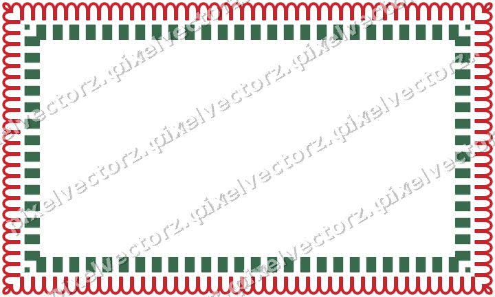 Decorative picture frame border in dark green with arcade frieze
