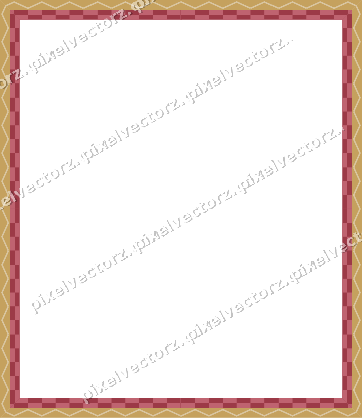 Decorative picture frame border in dark pink and red with zigzag
