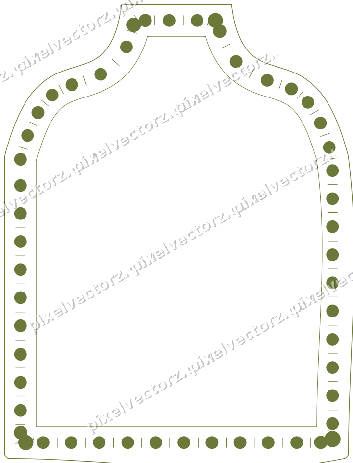Decorative line art frame in lime and pink with label plaque