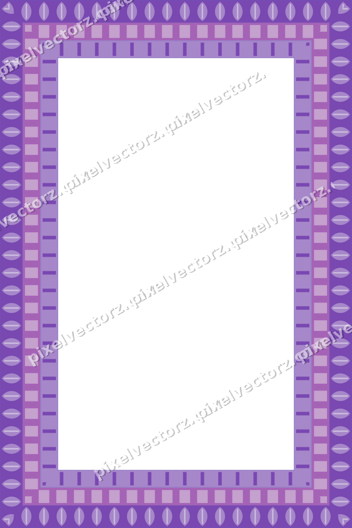 Decorative picture frame border in purple and blue with dentil