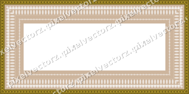 Decorative picture frame border in amber with cross band
