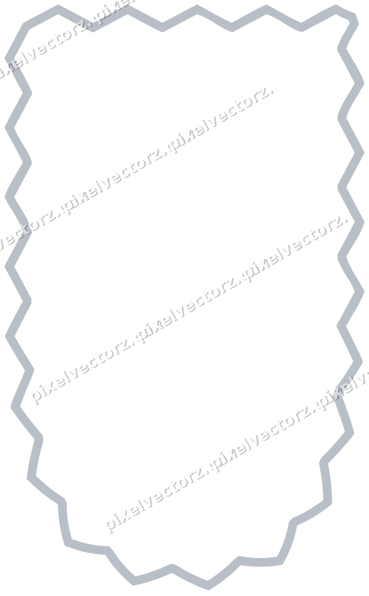 Decorative line art frame in dark blue and white with shield