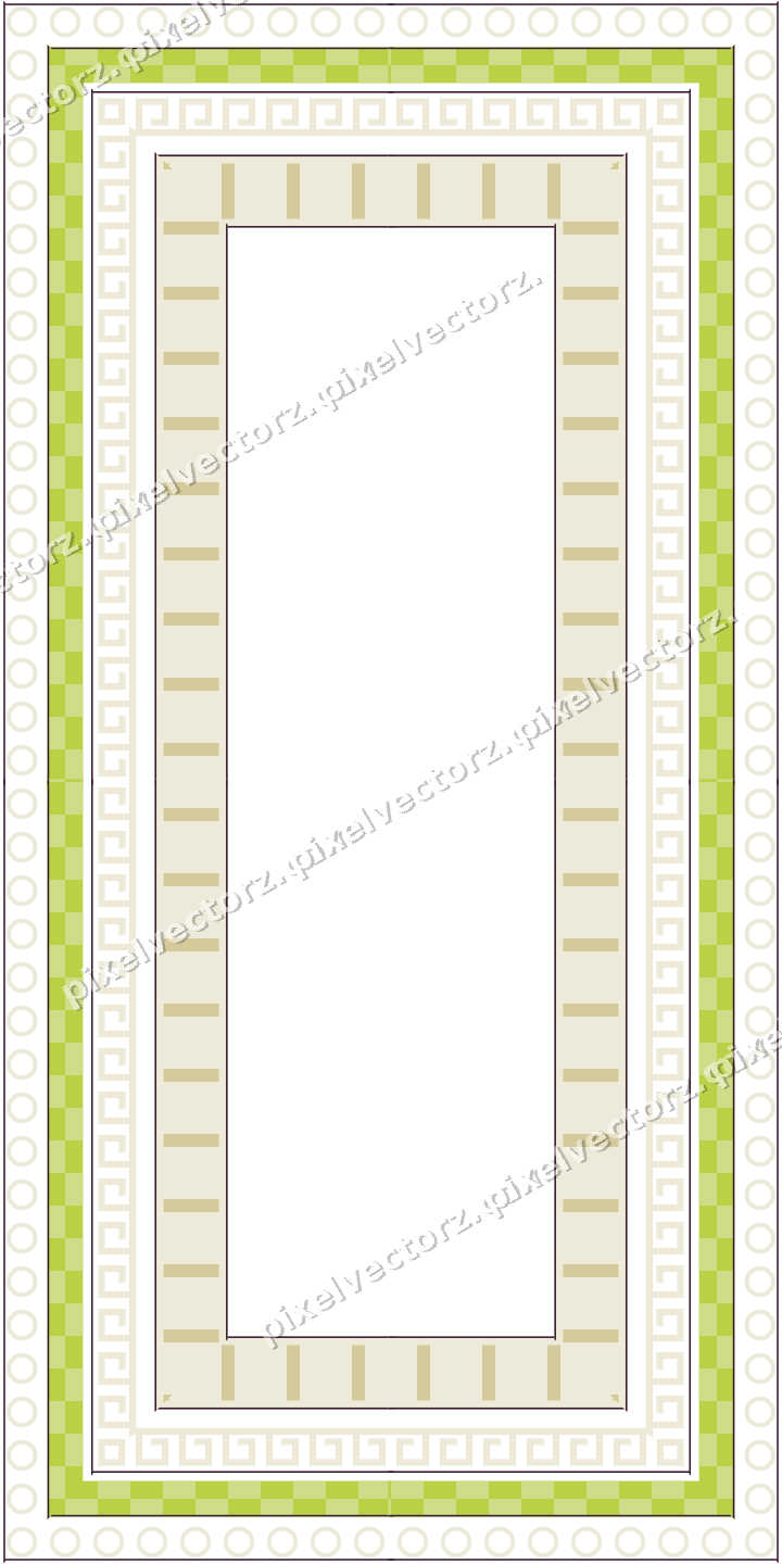 Decorative picture frame border in dark magenta with ring chain