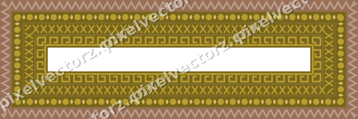 Decorative picture frame border in amber and pale orange with zigzag