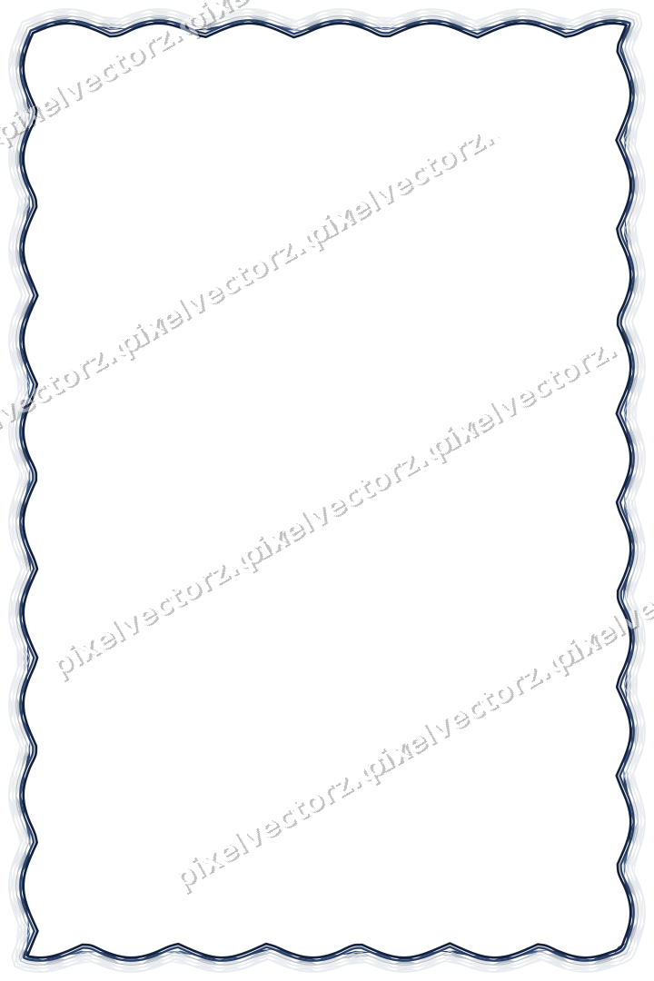 Decorative line art frame in dark blue and white with label plaque
