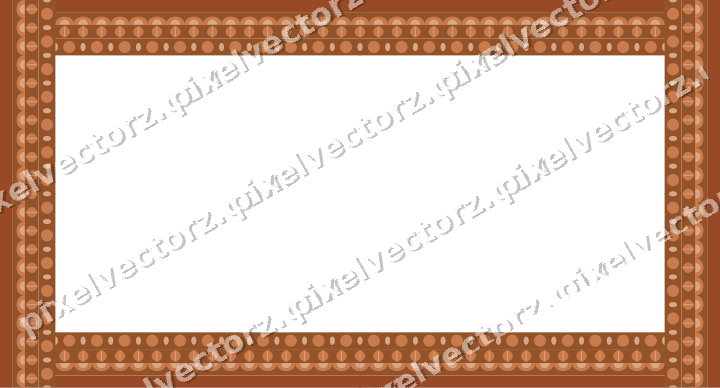 Decorative picture frame border in orange and blue with scale band