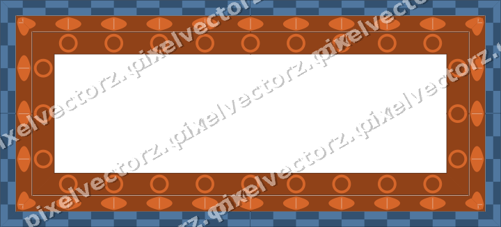 Decorative picture frame border in dark blue with leaf moulding
