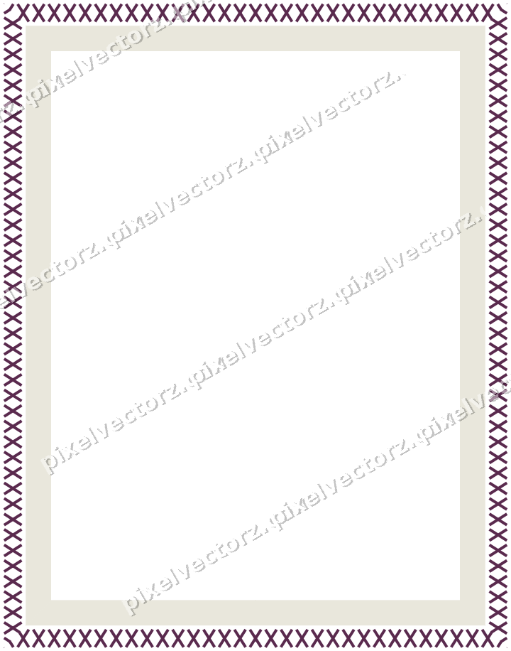 Decorative picture frame border in dark magenta with cross band