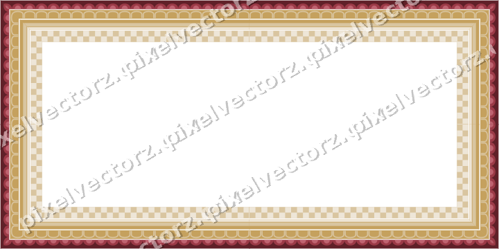 Decorative picture frame border in dark pink with arcade frieze