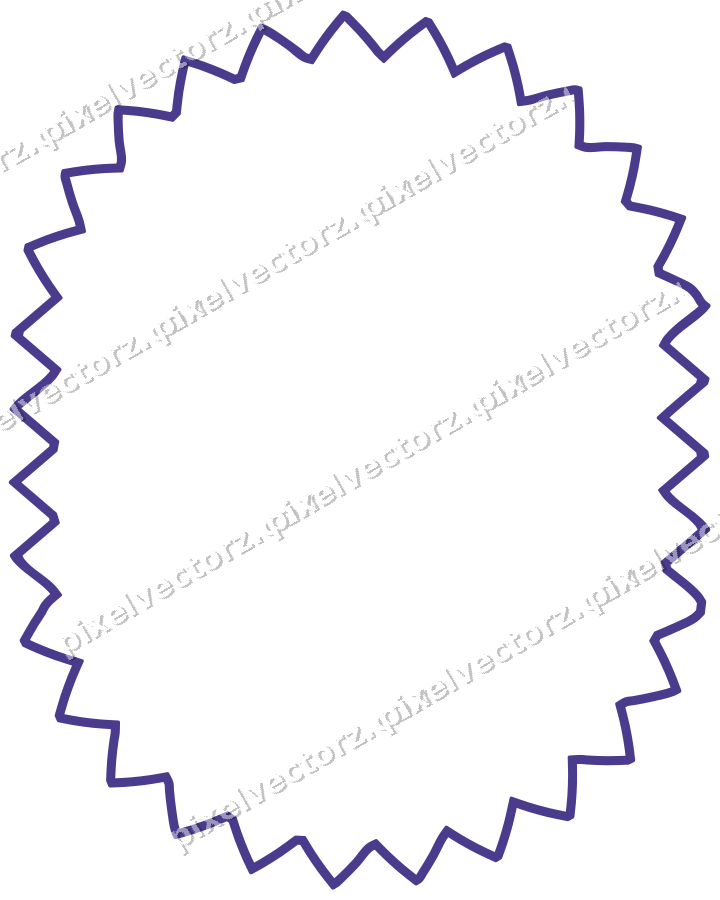 Decorative line art frame in orange and blue with label plaque