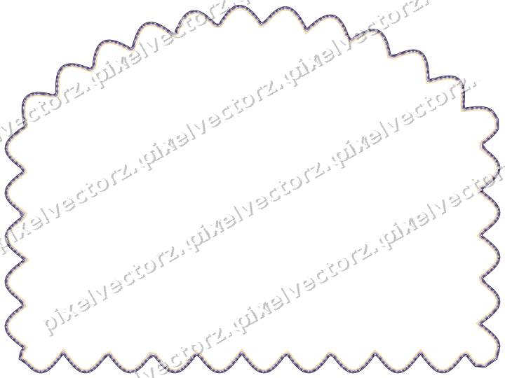 Decorative line art frame in amber and purple with label plaque