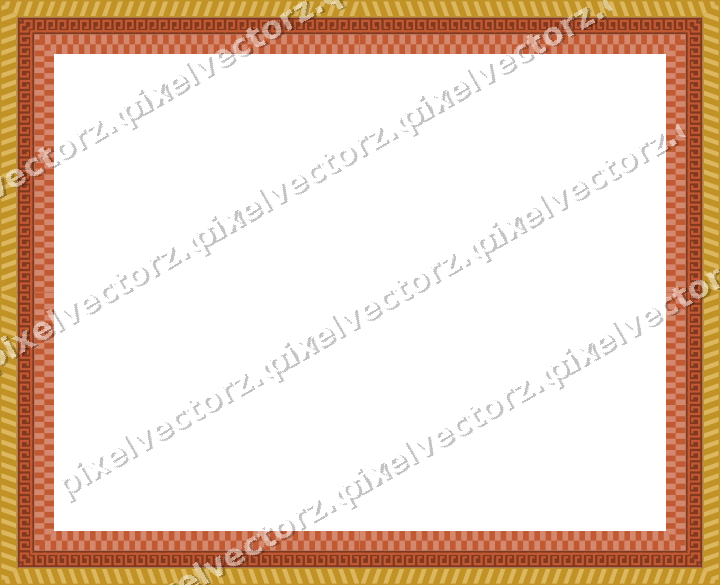Decorative picture frame border in orange and amber with diagonal band