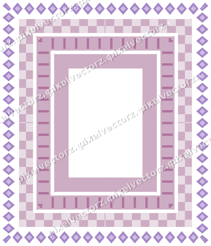 Decorative picture frame border in purple and blue with diamond band