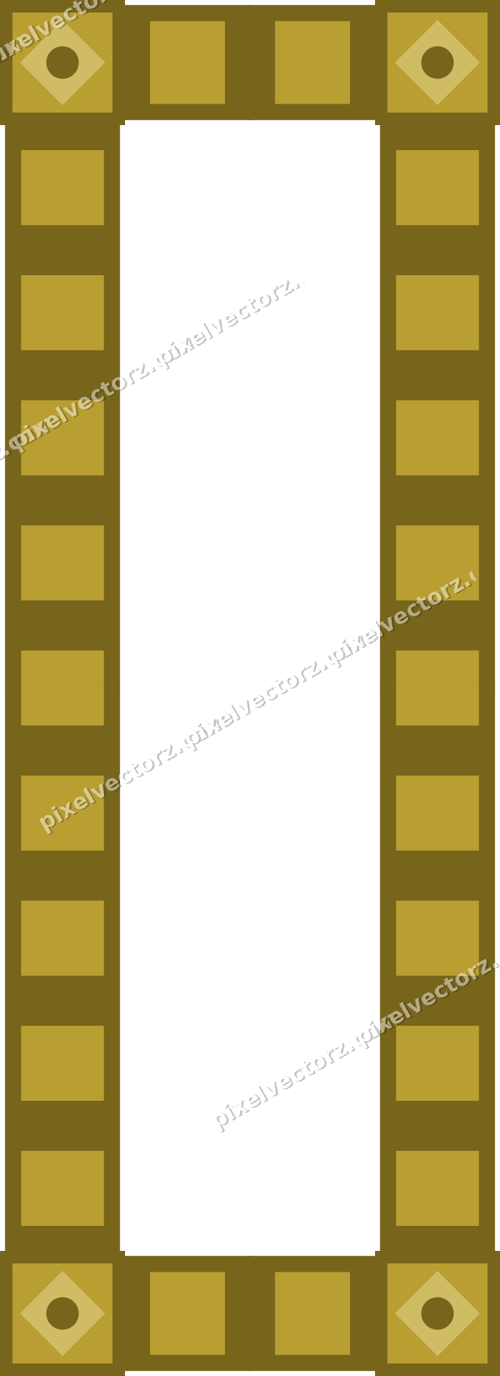 Decorative picture frame border in amber and pale orange with dentil