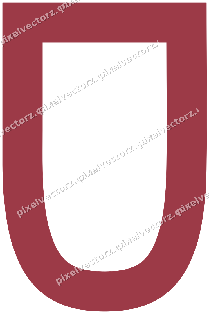 Decorative line art frame in dark pink and red with shield