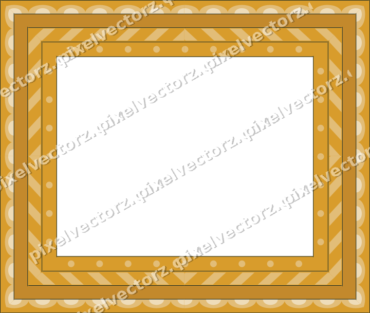 Decorative picture frame border in amber and dark teal with scale band