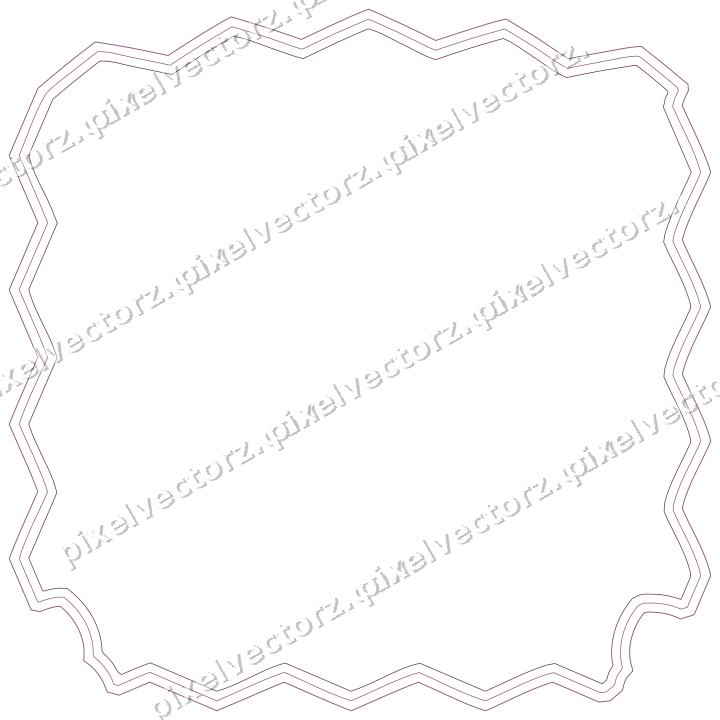 Decorative line art frame in dark magenta and lime with label plaque