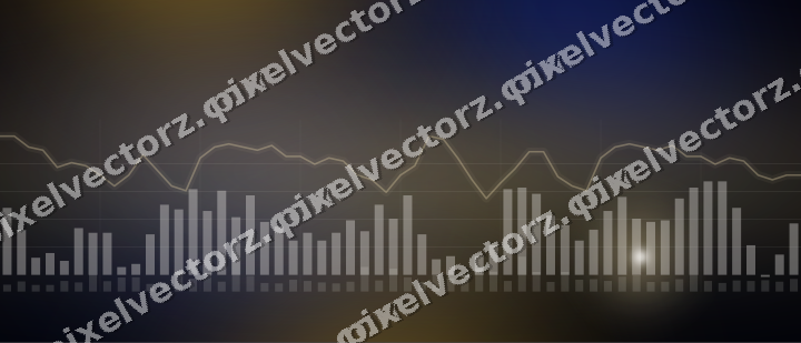 Leuchtender Neon Diagramm Hintergrund in Bernstein und Blau