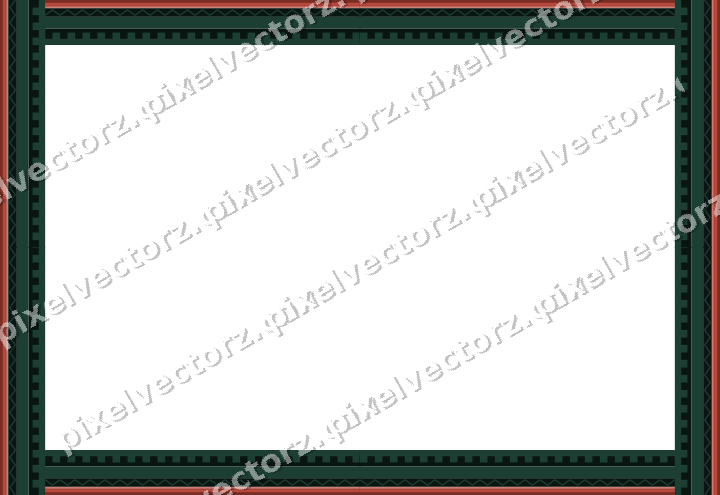 Decorative picture frame border in dark red and dark green with zigzag