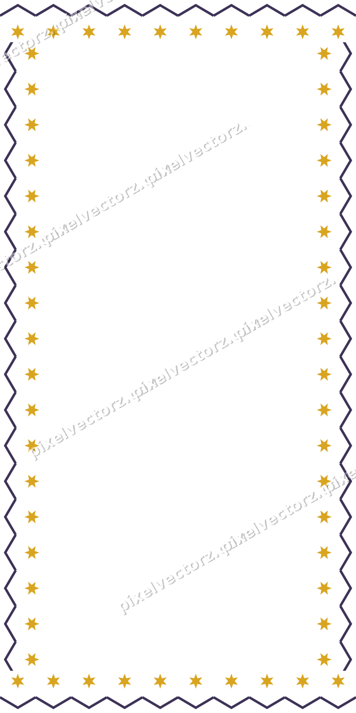 Decorative picture frame border in amber and purple with star band