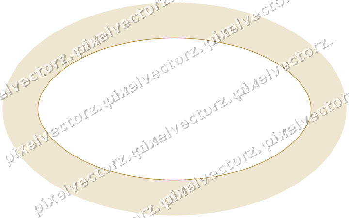 Decorative line art frame in dark magenta and amber with oval