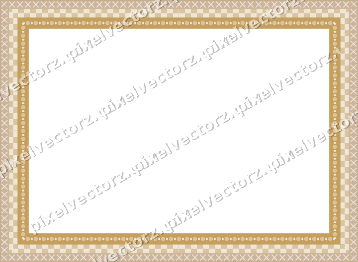 Decorative picture frame border in amber with cross band