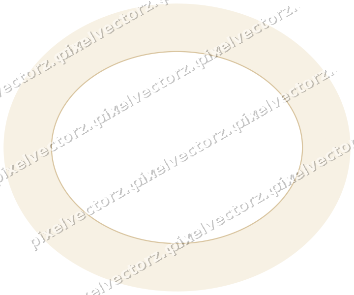 Decorative line art frame in dark pink and red with oval
